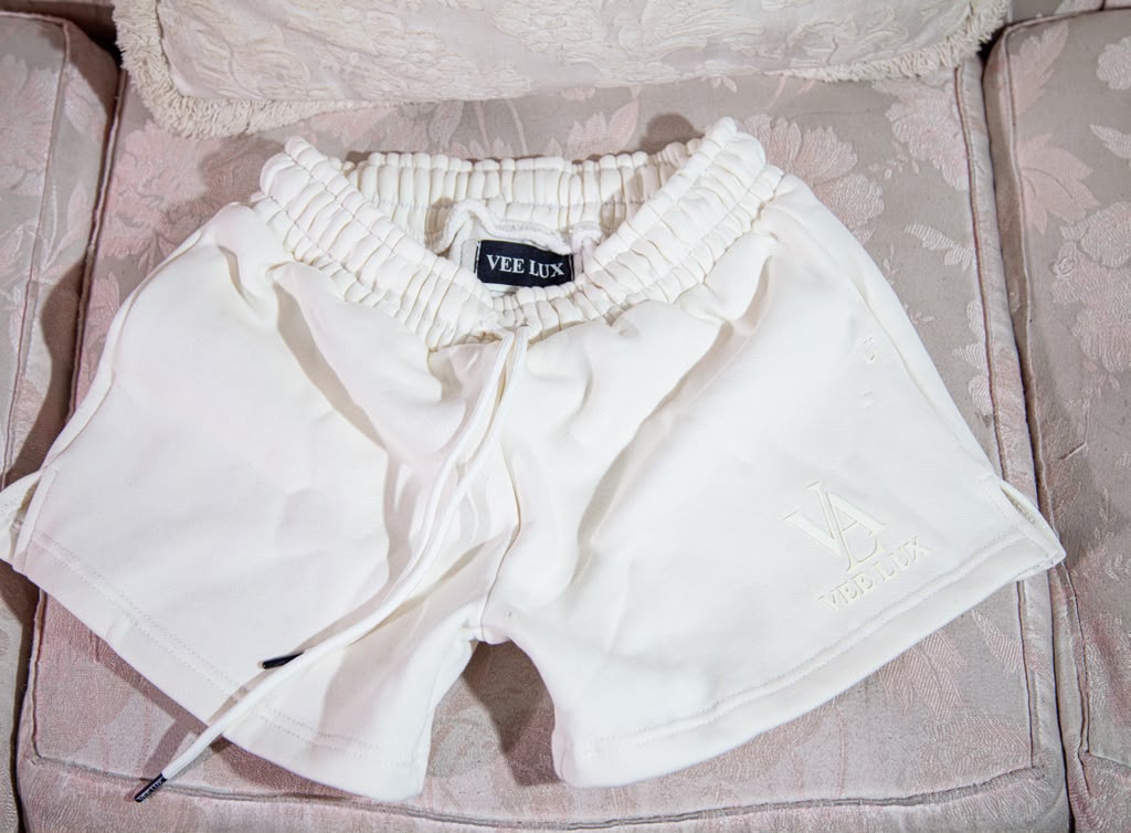 VEELUX Women's Premium Crop Tee & Lounge Shorts Set – Ivory