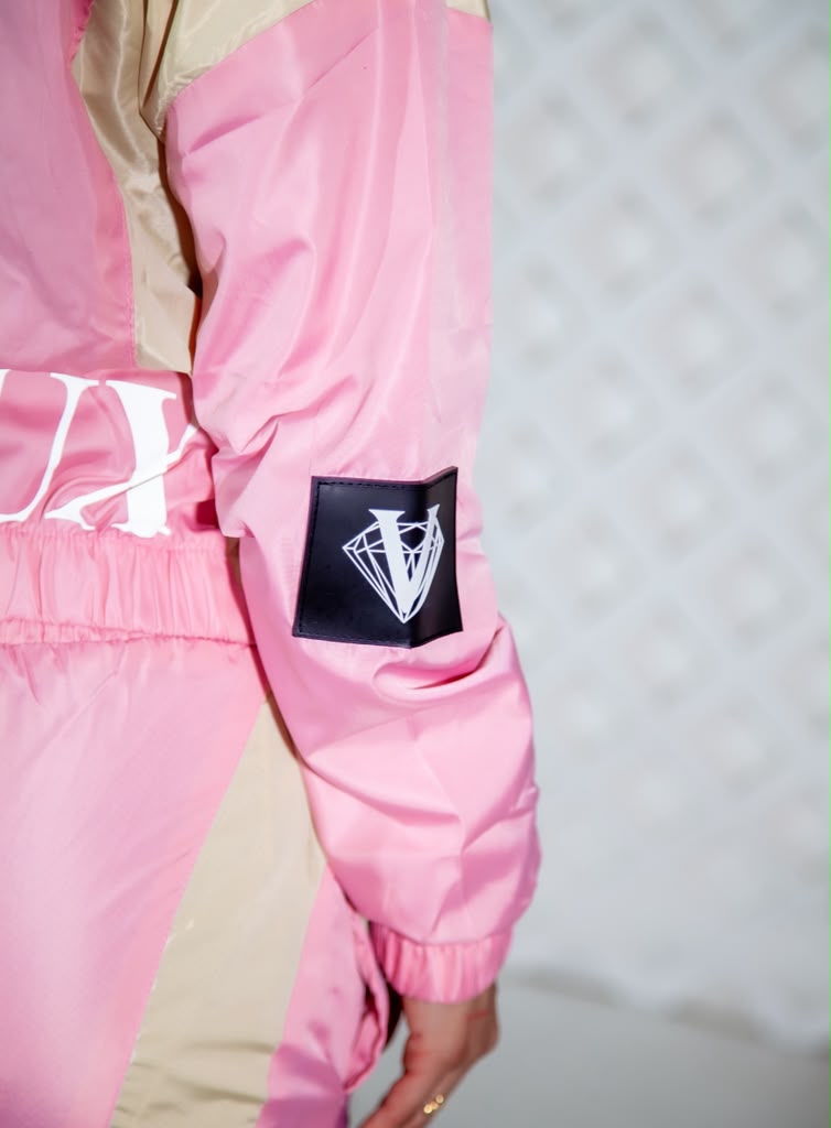 VEELUX Women's Luxury Colorblock Windbreaker Set – Pink & Cream