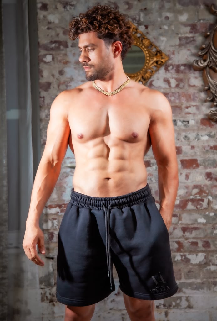 VEELUX Men's Luxury Essentials Tee & Shorts Set – Black